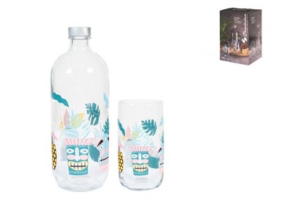 Pasabahce Set 5 Pieces Tikiparty In Glass Decoration 2, Multicolor