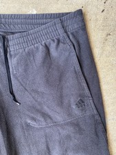 Adidas Women  s Black Wide Leg Sweat Pants Size M Thin Fleece