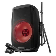Gemini 15in 1000 Watts Bluetooth PA Speaker Stand Mic
