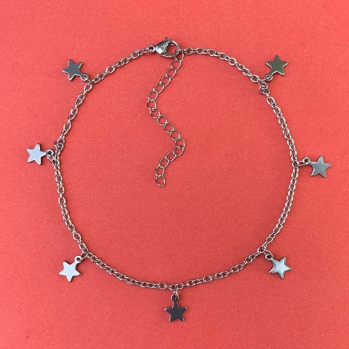 Brand New Stainless Steel Star Anklet - Adjustable 9.5-11.5” Waterproof - Picture 2 of 3