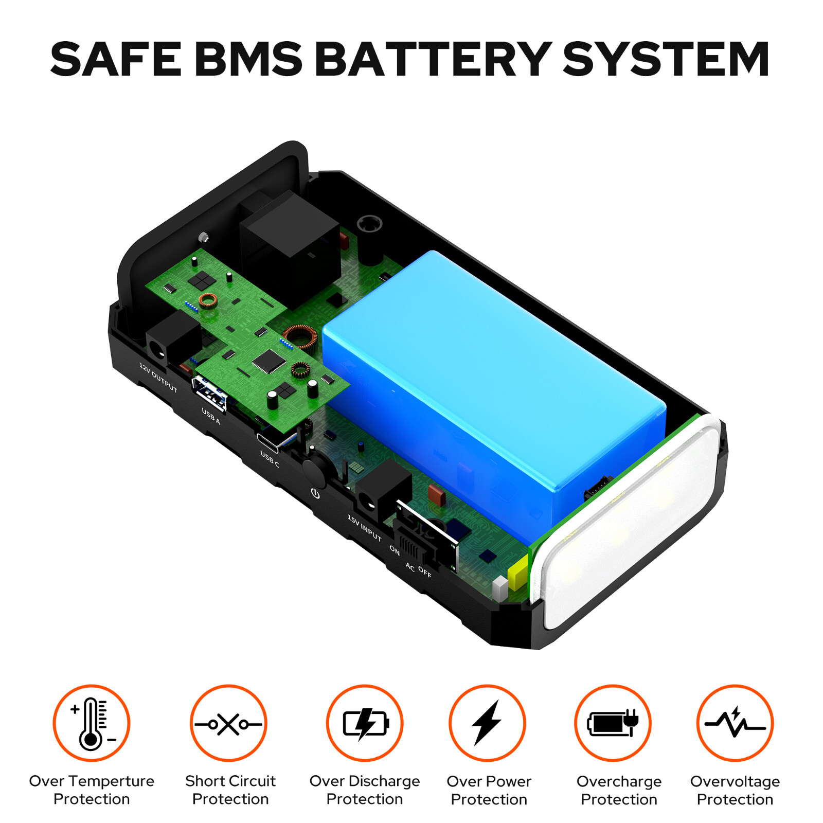 65W Portable Power Bank 88.8Wh AC DC USB C Outdoor Battery Power US Fast Charger