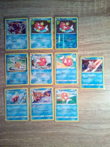 Lot de 10 cartes Pokémon Magicarpe diverses extensions  - Photo 1/11