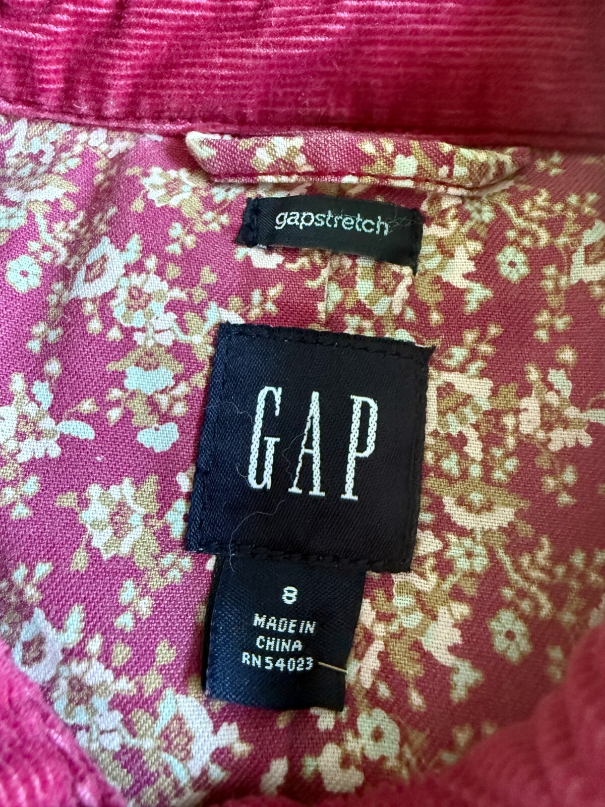 GAP Stretch Corduroy Jacket Buttoned Pockets Full… - image 7