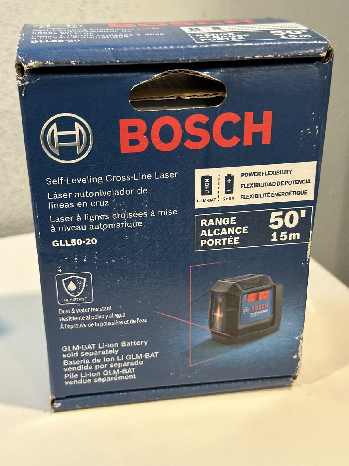 ***NEW***BOSCH GLL5020 (50 ft.) Cross Line Laser Level SelfLeveling w
