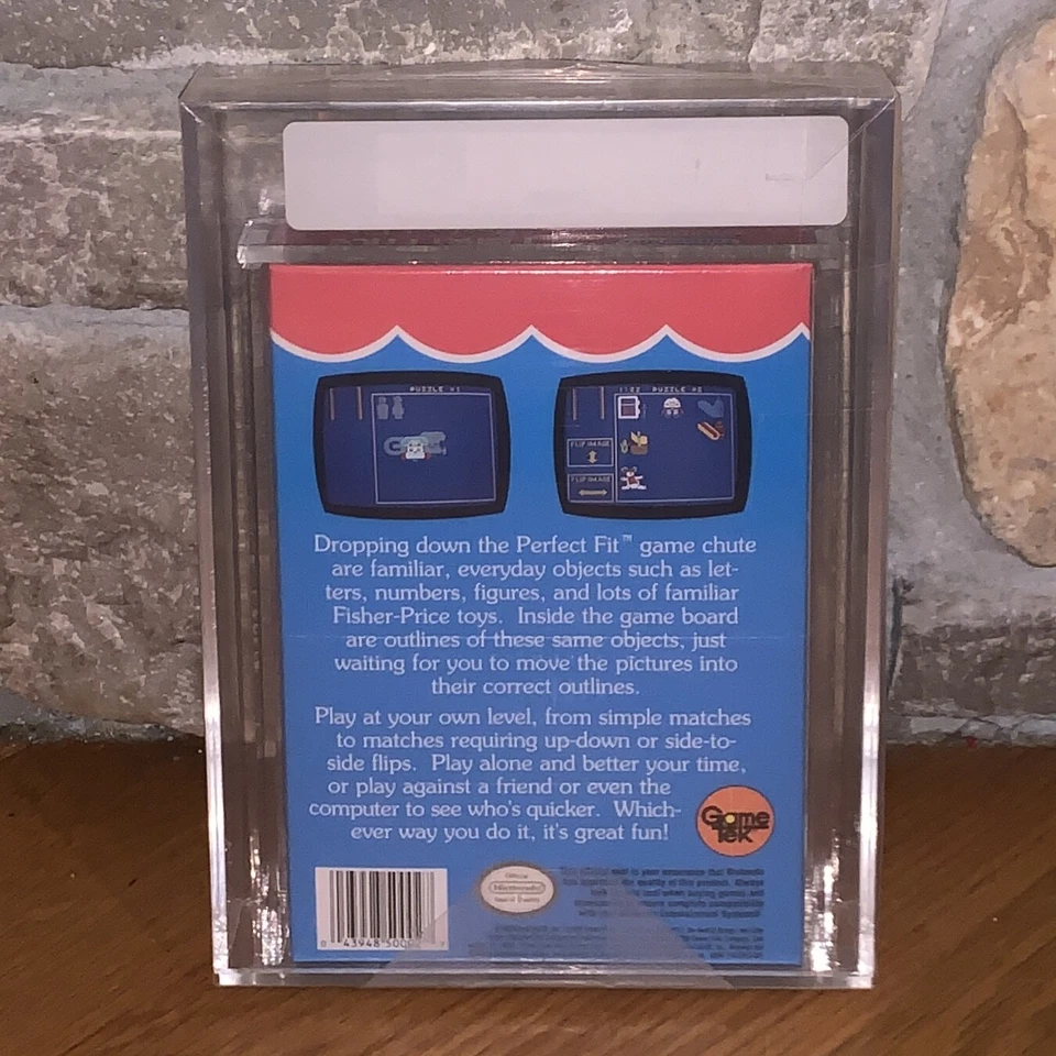 New 1990 Fisher Price: Perfect Fit NES Factory Sealed VGA 85+ Gold H-Seam Game - Image 3 of 4
