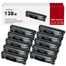 10PK Black Toner Cartridge For Canon 128 ImageClass D530 D550 MF4770n MF4880dw