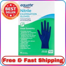 Nitrile Exam Gloves, One Size Fits Most, 100-Count Box