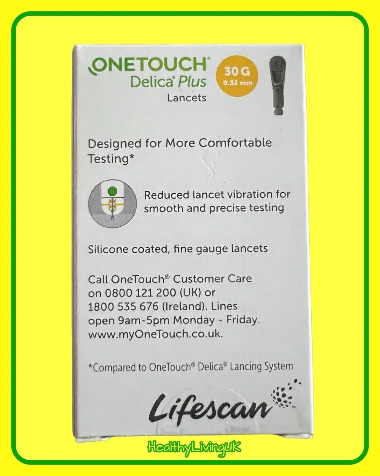 one touch delica ultra 30 gauge extra fine lancets box of 100