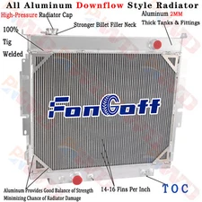 Aluminum Radiator For 1983-1997 1986 Ford F250 F350 Pickup 6.9L 7.3L Diesel