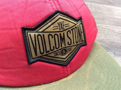 Volcom Stone YAE Snapback Hat Baseball Cap Red And Green H003 | eBay