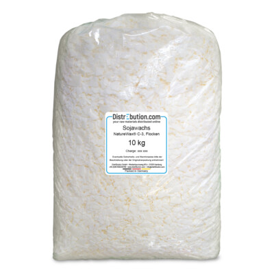 Sojawachs in Flocken 10 kg NatureWax  C-3 weißes Kerzenwachs zum Kerzen gießen