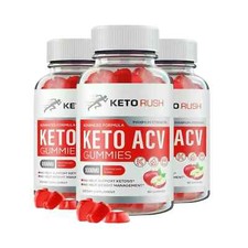 3-Pack Keto Rush ACV Gummies, ACV Gummies for Weight Loss Support - 180 Gummies