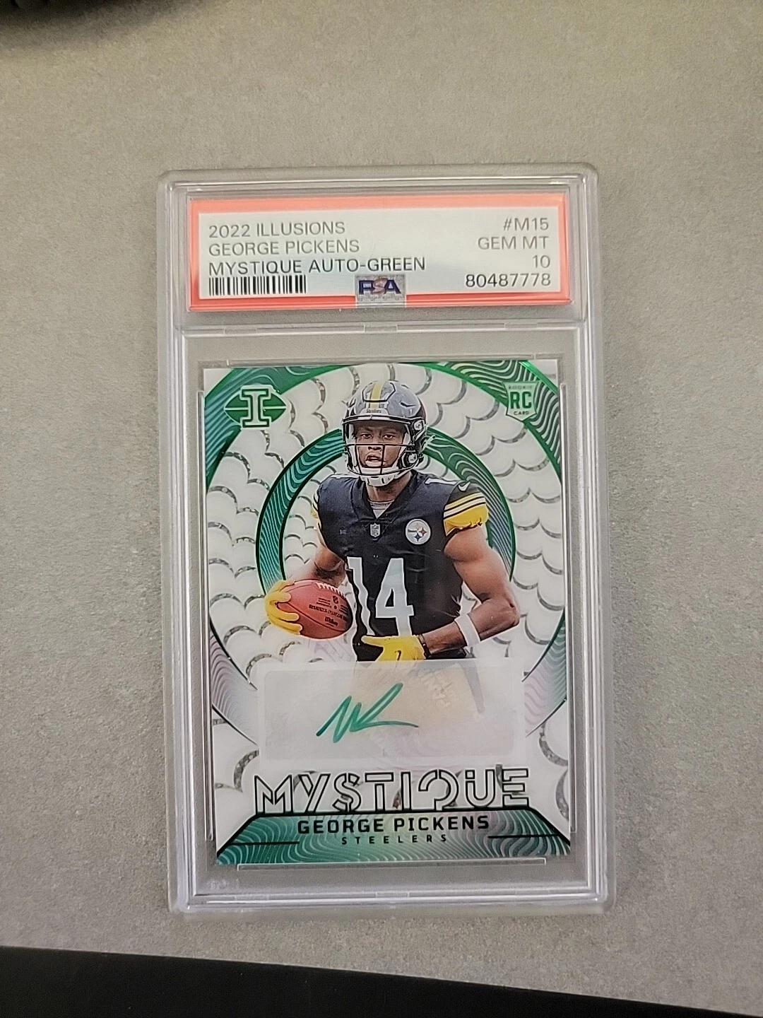 George Pickens Panini Illusions Mystique Autographs #M15 Green