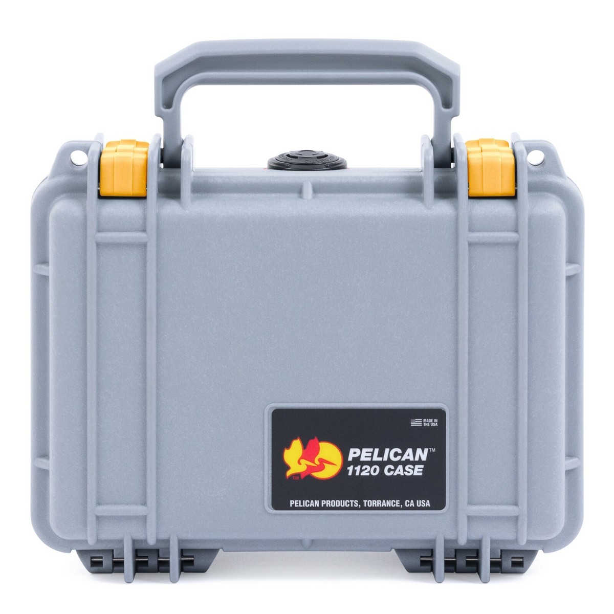 Silver & Yellow Pelican 1120 case with foam. | eBay