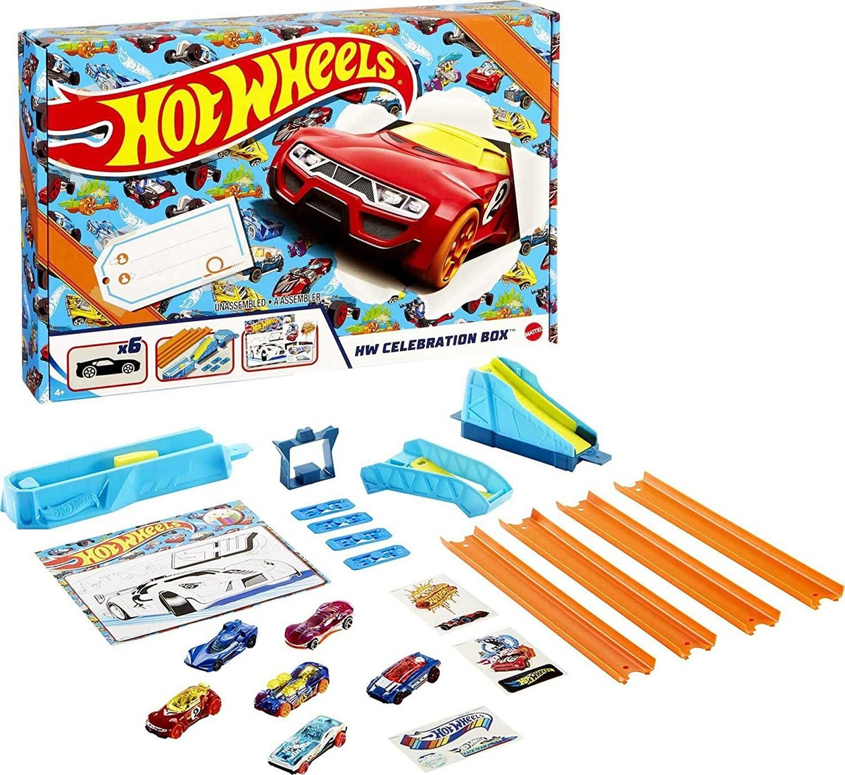 Hot Wheels HW Celebration Box Complete Starter Set with 6 1:64