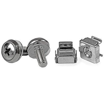 StarTech.com M5 Mounting Screws and Cage Nuts for Server Rack Cabinet - Pack of 