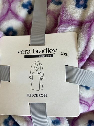 VERA BRADLEY Center Stage Glow Lavanda Peluche Pile Accappatoio Donna L-XL NUOVO! - Foto 2 di 4