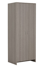 Seville 2 Door Wardrobe - Grey Oak Effect | Modern Bedroom Storage Cabinet Unit
