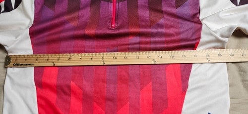 Vintage Nike Men's Red White Jersey Top Size Medium 1/4 Zip Mock Neck Colorblock - Picture 23 of 24