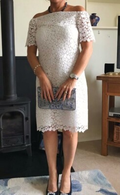 HOBBS IVORY WHITE BARDOT GUIPURE LACE COCKTAIL SHIFT DRESS 8 (10) 159 ONCE | eBay UK HOBBS IVORY WHITE BARDOT GUIPURE LACE COCKTAIL SHIFT DRESS 8 (10) 159 ONCE | eBay UK