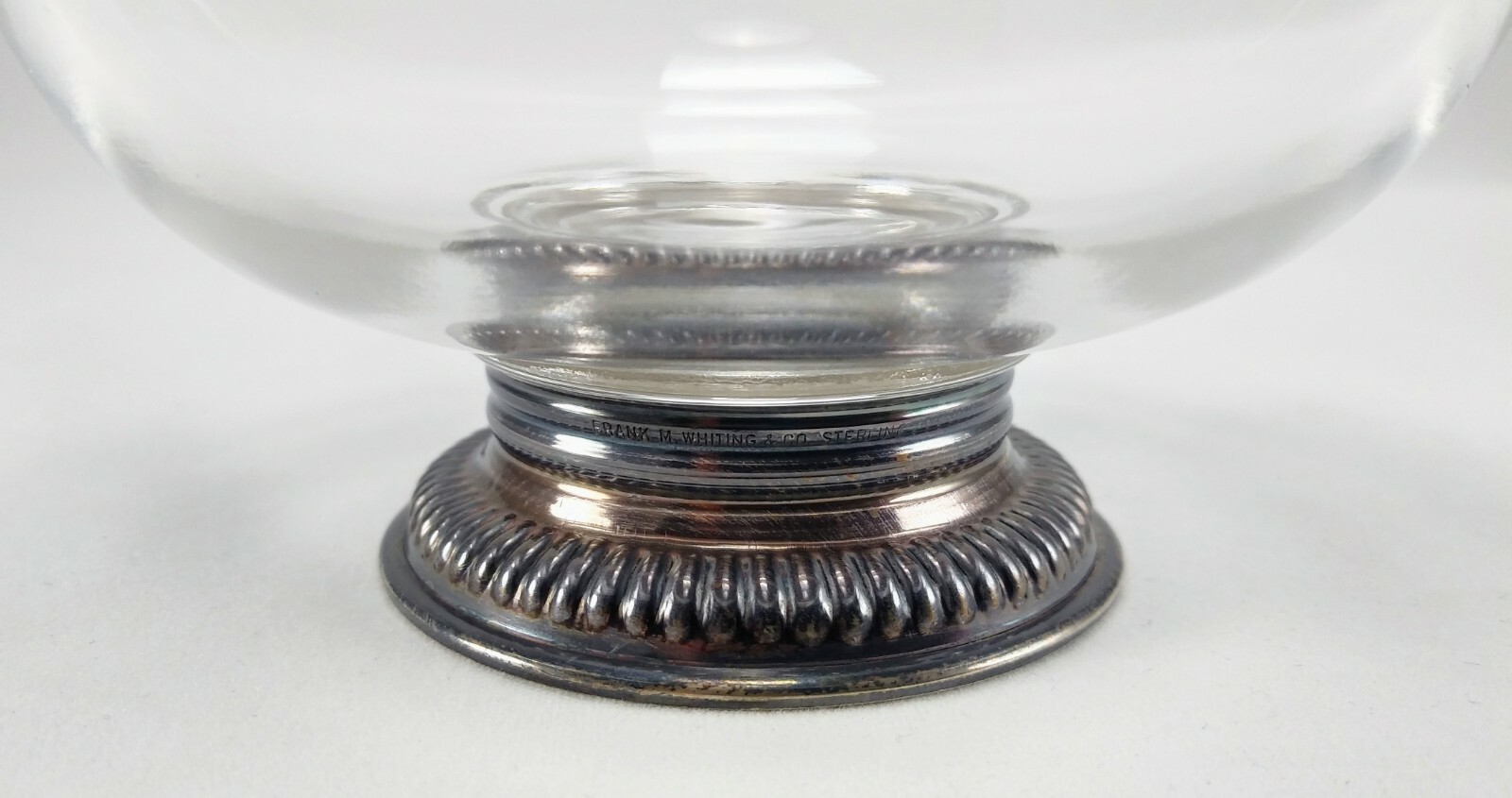 Vintage Small Frank M. Whiting Glass Candy Bowl With Sterling Silver Base eBay