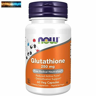 NOW Nahrungsergänzungsmittel, Glutathion 250 MG, Entgiftung Stütze, Frei Radical