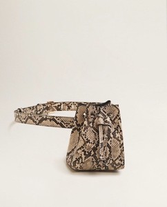 mango snake print bag