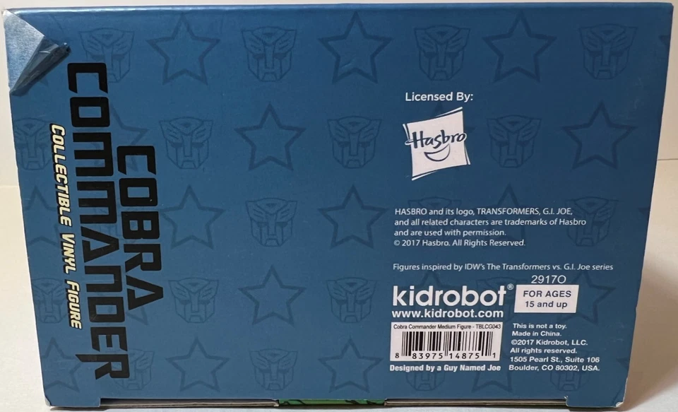 Kidrobot | Transformers Vs G.I. Joe | Blue Cobra Commander | Art Figure - Image 4 of 4