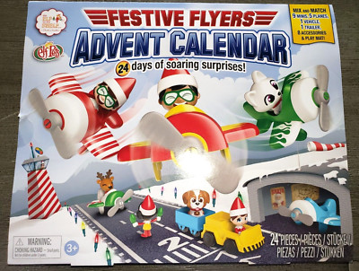 NEW ELF PETS FESTIVE FLYERS ADVENT CALENDAR 24 TOYS BOYS GIRLS NICE! COLLECTORS!