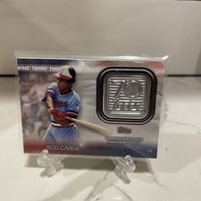 Rod Carew 2021 Topps Commemorative 70th Anniversary Patch #70P-RCA Twins