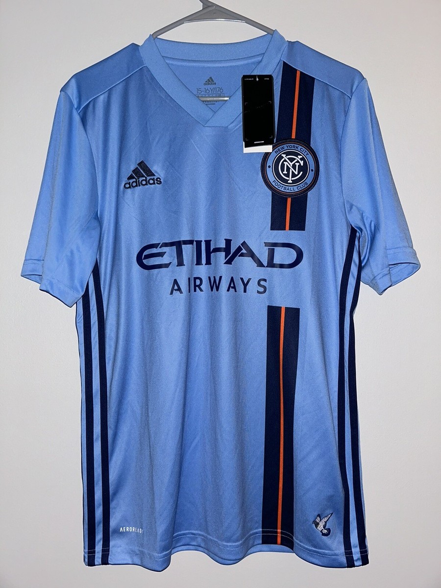 MLS NEW YORK CITY FC ADIDAS YOUTH SOCCER JERSEY REPLICA SIZE XL
