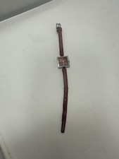 Coach 20mm Stainless Steel Quartz Watch Red Leather Band