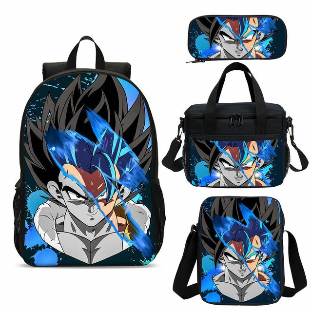 Dragon Ball Z Backpack Schoolbag Kids Insulated LunchBox Pen Bag Travel