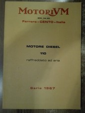 MOTORE DIESEL 110 raffreddato ad aria manuale Motori VM 1967 Cento Ferrara