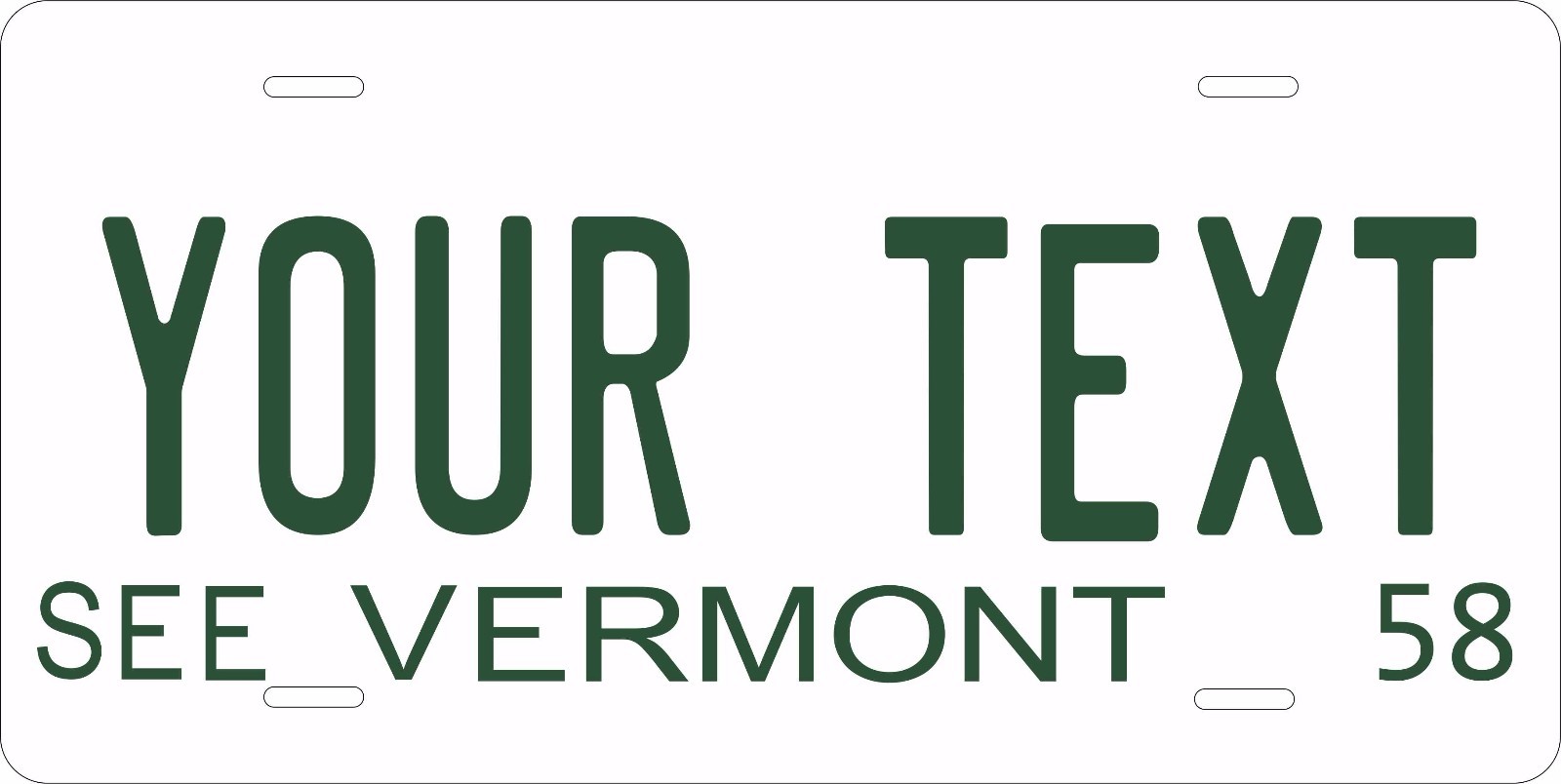 Vermont 1958 License Plate Personalized Custom Auto Bike Motorcycle Moped Tag