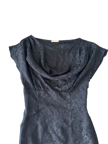 LOEFFLER RANDALL Black Silk Draped Neck Dress Size 2 - Picture 2 of 7