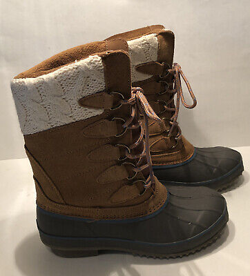 New Womenâs Khombu Cozy Tan Winter Duck Boots - Size 7 M | eBay