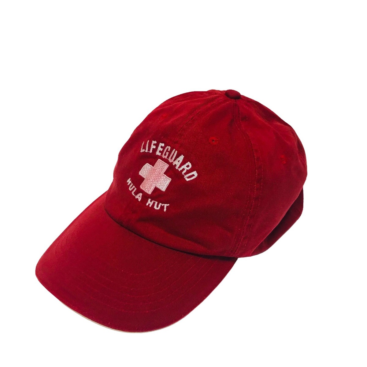 Lifeguard Hat Red Baseball Cap Sport Beach Lifeguard Logo Hula Hut