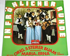 ORIGINAL 5 STEIRBUAM OBERKRAINER POLKA LP 13576 RECORD "FROHLICHER RUNDE"
