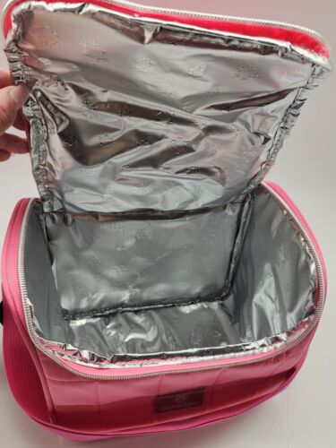 3PC NANETTE LEPORE Pink Insulated Lunch Bag Box Cooler Hot Cold Adult Tote Food - Picture 11 of 13