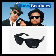 New 80's Soul Man Blues Brothers Retro 80's Super Dark Smoke Lens Sunglasses