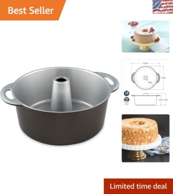 Durable 18-Cup Aluminum Angel Food Cake Pan - Perfect for Special Occasions