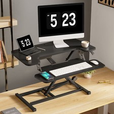 FLEXISPOT 32" U-Shape Desk Converter Home Office Height Adjustable Workstation
