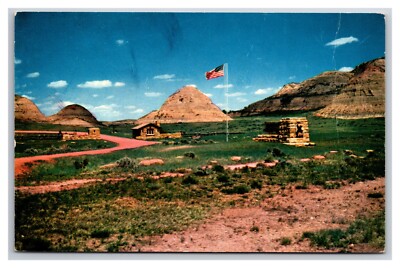 Entrance to Theodore Roosevelt National Park Badlands ND UNP Chrome Postcard P28