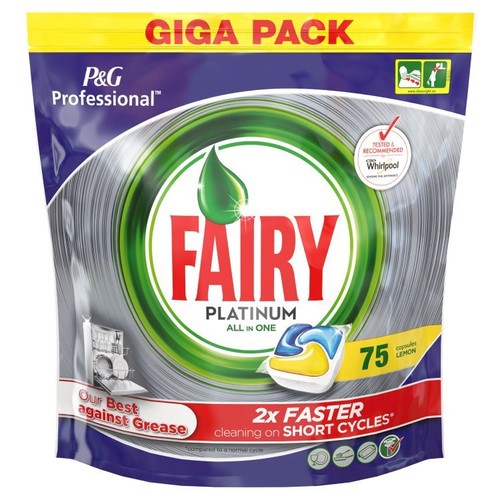 Fairy Platinum LEMON GIGA PACK P & G 75 Professional Dishwasher