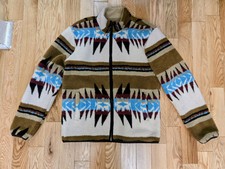 Mango Man Sherpa Wool Fleece jacket Navajo Pr...
