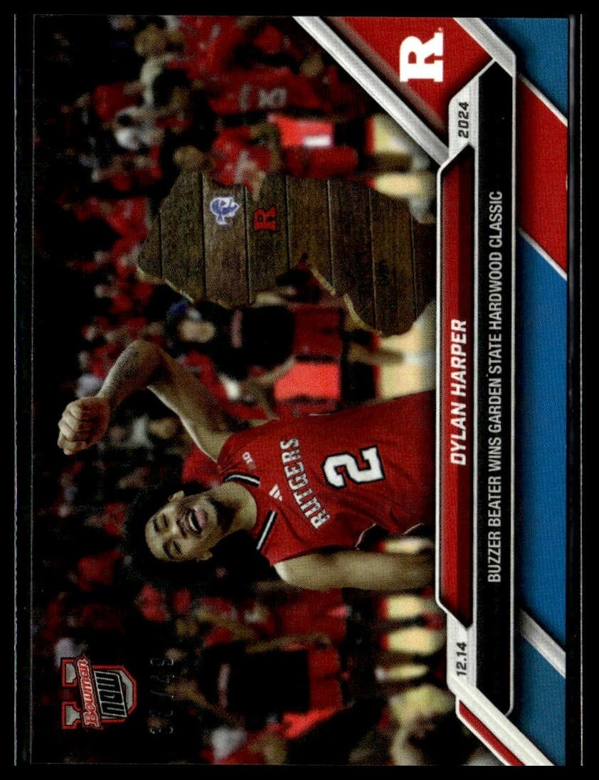 2024-25 Topps Bowman U Now 30 Dylan Harper Rutgers Scarlet Knights Blue 33/49
