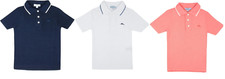 NWT Boy's Tommy Bahama Tipped Pique Short Sleeve Polo Shirt
