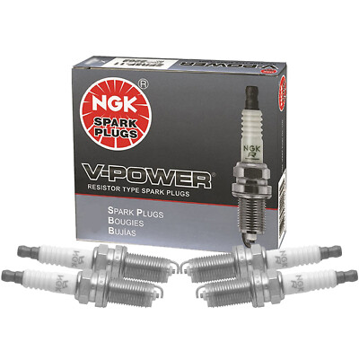 4 X NGK V-Power Resistor OEM Power Performance Spark Plugs LFR5A11 # 6376