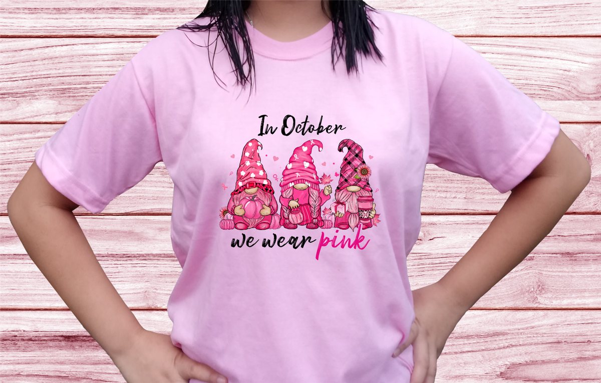 Charity Breast Cancer Awareness Month Wear it Pink T-shirt Gonks